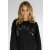 MISS GOODLIFE - Roundneck Sweater wide Peace Paillette - schwarz