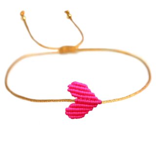 Armband HEART - Neonpink