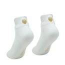 Sneakersöckchen weiß mit goldenem Herz