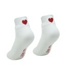 Sneakersöckchen weiß mit rotem Herz