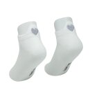 Sneakersöckchen weiß mit silberfarbenem Herz
