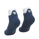 Sneakersöckchen dunkelblau mit silbernem Herz