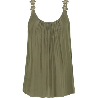 Top mit Blumen-Detail - Khaki L/XL