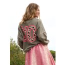 MISS GOODLIFE - Roundneck Sweater XO Paillette - Olive