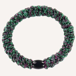 KKNEKKI Haargummi - Green Multi Glitter
