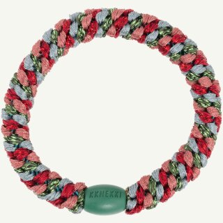 KKNEKKI Haargummi - Mix Green Bordeaux Glitter