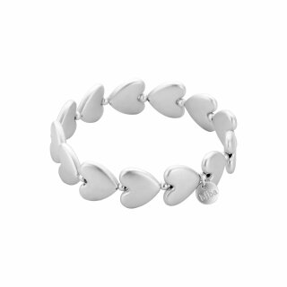 biba Armband Metall silber matt Herzen