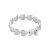 biba Armband Metall silber matt Herzen