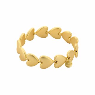 biba Armband Metall gold matt Herzen