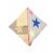 ZWILLINGSHERZ Dreieckstuch STARS & COLOURS HELLGRAU
