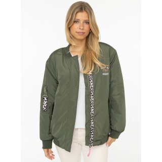 ZWILLINGSHERZ Bomberjacke "Wild at heart" - Khaki