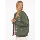 ZWILLINGSHERZ Bomberjacke "Wild at heart" - Khaki