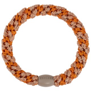 KKNEKKI Haargummi - Orange Rosewood Glitter Stripe