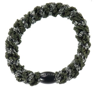 KKNEKKI Haargummi - Bottle Green Darkgrey Glitter