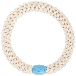 KKNEKKI Haargummi - Ivory Blue Bead