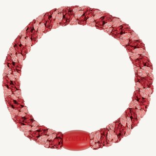KKNEKKI Haargummi - Coral Bordeaux Glitter