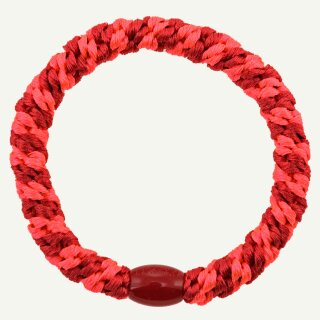 KKNEKKI Haargummi - Red Neon Pink Stripe