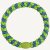KKNEKKI Haargummi - Stripe Lime Green Ocean Glitter