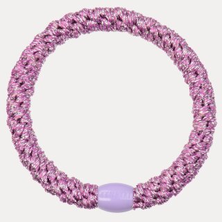 KKNEKKI Haargummi - Pink Silver Glitter