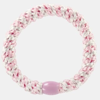 KKNEKKI Haargummi - Light Pink White Stripe