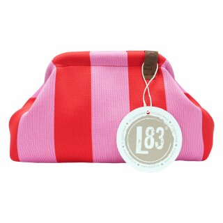 Clutch/Kosmetiktasche "EMMA" Rot-Rosa
