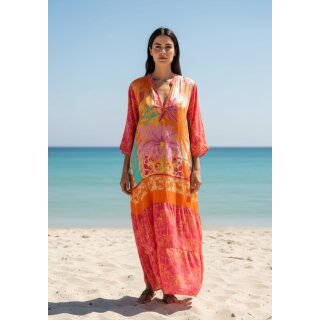 MISS GOODLIFE Dress Orange Palm XL (44)