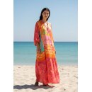 MISS GOODLIFE Dress Orange Palm XL (44)