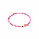 biba Armband Naturstein mit Fisch - Pink Pastell