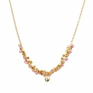 biba Kette goldfarben mit Muscheln - Rosa