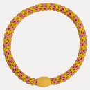KKNEKKI Slim Haargummi - Coral Glitter Stripe