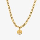 Smiley Kette aus Edelstahl gold