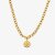 Smiley Kette aus Edelstahl gold