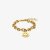 Smiley Armband aus Edelstahl gold