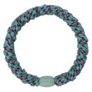 KKNEKKI Haargummi - Teal Steel Grey Glitter