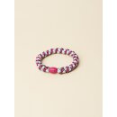 KKNEKKI Haargummi - Rosewood Seablue Glitter Stripe